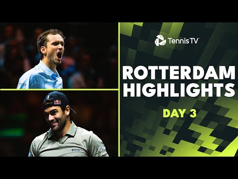 Medvedev Battles Bellucci, Berrettini menghadapi Griekspoor & lainnya 💥 | Rotterdam 2025 Sorotan Hari 3