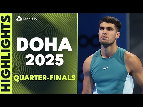 Alcaraz Battles Lehecka; Fitur Medvedev, Rublev & Berrettini | Sorotan perempat final Doha 2025